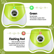 i.Pet Dog Ball Launcher Thrower with 6 Balls & 3/6/9m Launch Distances Green PET-DOG-6BALL-9M-GN