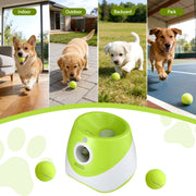 i.Pet Dog Ball Launcher Thrower with 6 Balls & 3/6/9m Launch Distances Green PET-DOG-6BALL-9M-GN