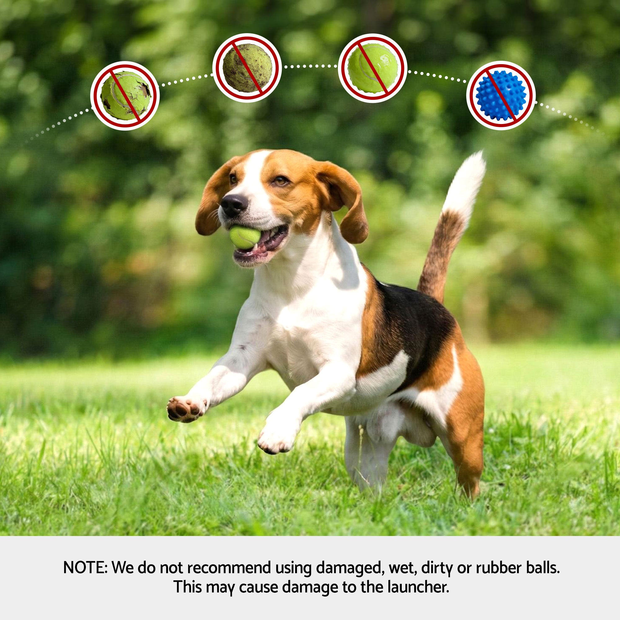 i.Pet Dog Ball Launcher Thrower with 6 Balls & 3/6/9m Launch Distances Green PET-DOG-6BALL-9M-GN