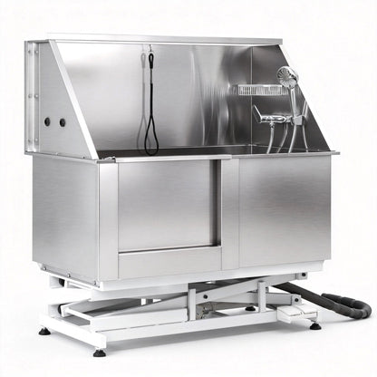 i.Pet Electric Pet Bath Tub Dog Grooming Stainless Steel Wash Station 127cm PET-DOG-BATH127-EL