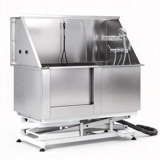 i.Pet Electric Pet Bath Tub Dog Grooming Stainless Steel Wash Station 127cm PET-DOG-BATH127-EL