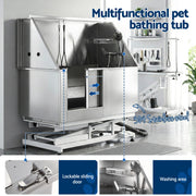 i.Pet Electric Pet Bath Tub Dog Grooming Stainless Steel Wash Station 127cm PET-DOG-BATH127-EL
