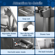i.Pet Electric Pet Bath Tub Dog Grooming Stainless Steel Wash Station 127cm PET-DOG-BATH127-EL