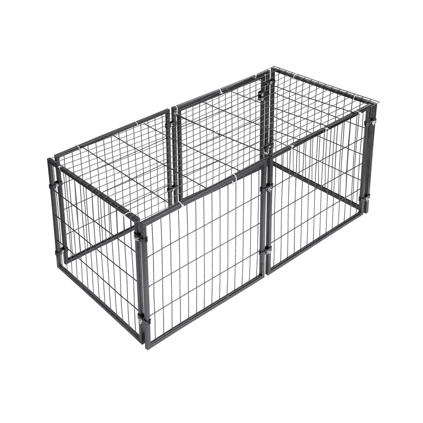 i.Pet Large Dog Crate Cage Playpen 129cm Puppy Pen Pet Enclosure Black PET-DOG-CAGE-120