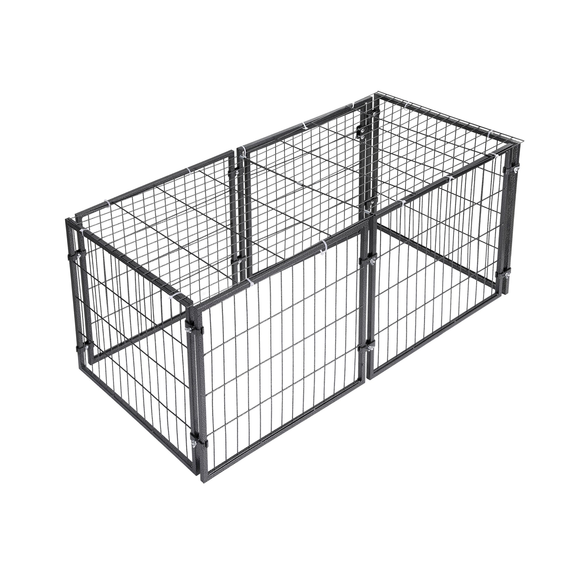 i.Pet Large Dog Crate Cage Playpen 129cm Puppy Pen Pet Enclosure Black PET-DOG-CAGE-120