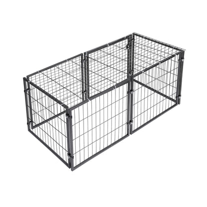 i.Pet Large Dog Crate Cage Playpen 129cm Puppy Pen Pet Enclosure Black PET-DOG-CAGE-120