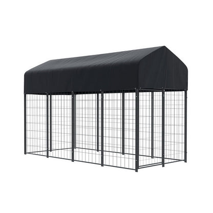 i.Pet Dog Kennel Extra Large House Outdoor Playpen Pet Puppy Metal Backyard PET-DOG-CAGE-250-AB