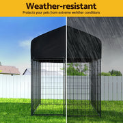 i.Pet Dog Kennel Extra Large House Outdoor Playpen Pet Puppy Metal Backyard PET-DOG-CAGE-250-AB