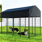 i.Pet Dog Kennel Extra Large House Outdoor Playpen Pet Puppy Metal Backyard PET-DOG-CAGE-250-AB