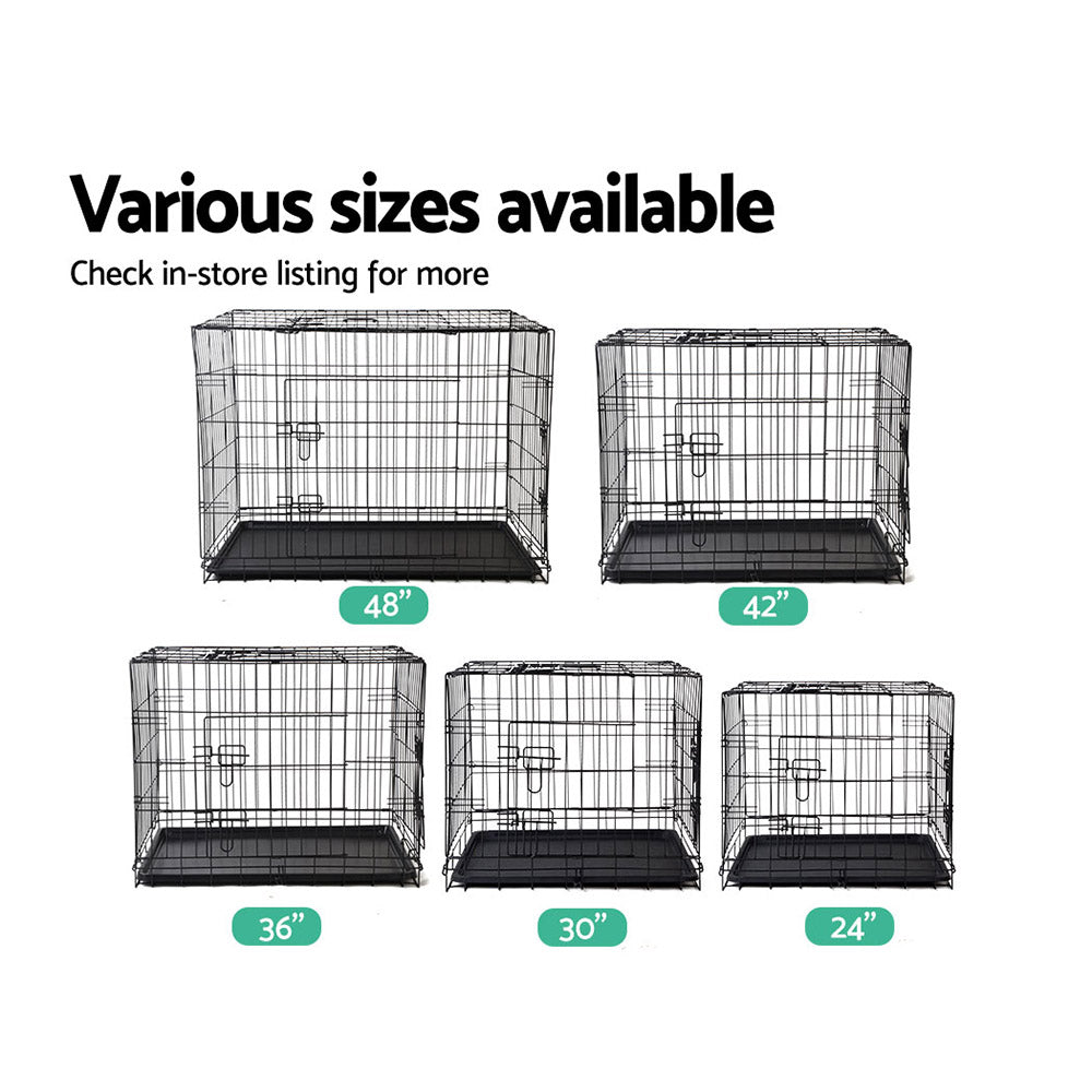 i.Pet 24" Dog Cage Crate Kennel 3 Doors PET-DOGCAGE-24