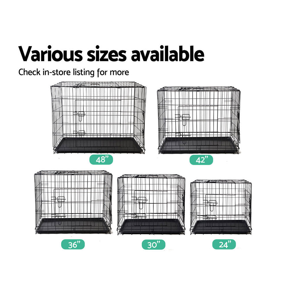 i.Pet 42" Dog Cage Crate Large Kennel 3 Doors PET-DOGCAGE-42