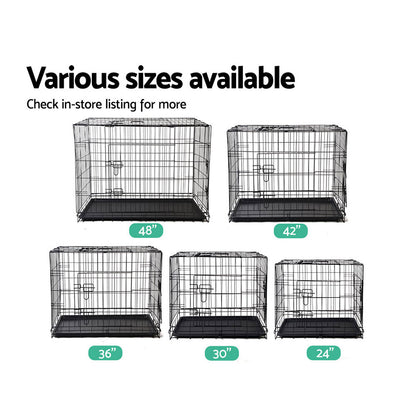 i.Pet 42" Dog Cage Crate Large Kennel 3 Doors PET-DOGCAGE-42