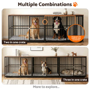 i.Pet Extra Large Dog Crate Furniture 107cm Dog Cage Puppy Pet Wooden Black PET-DOGCAGE-WD-107-BK