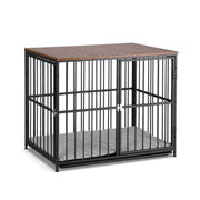 i.Pet Large Dog Crate Furniture 93cm Dog Cage Puppy Pet Wooden Black PET-DOGCAGE-WD-91-BK