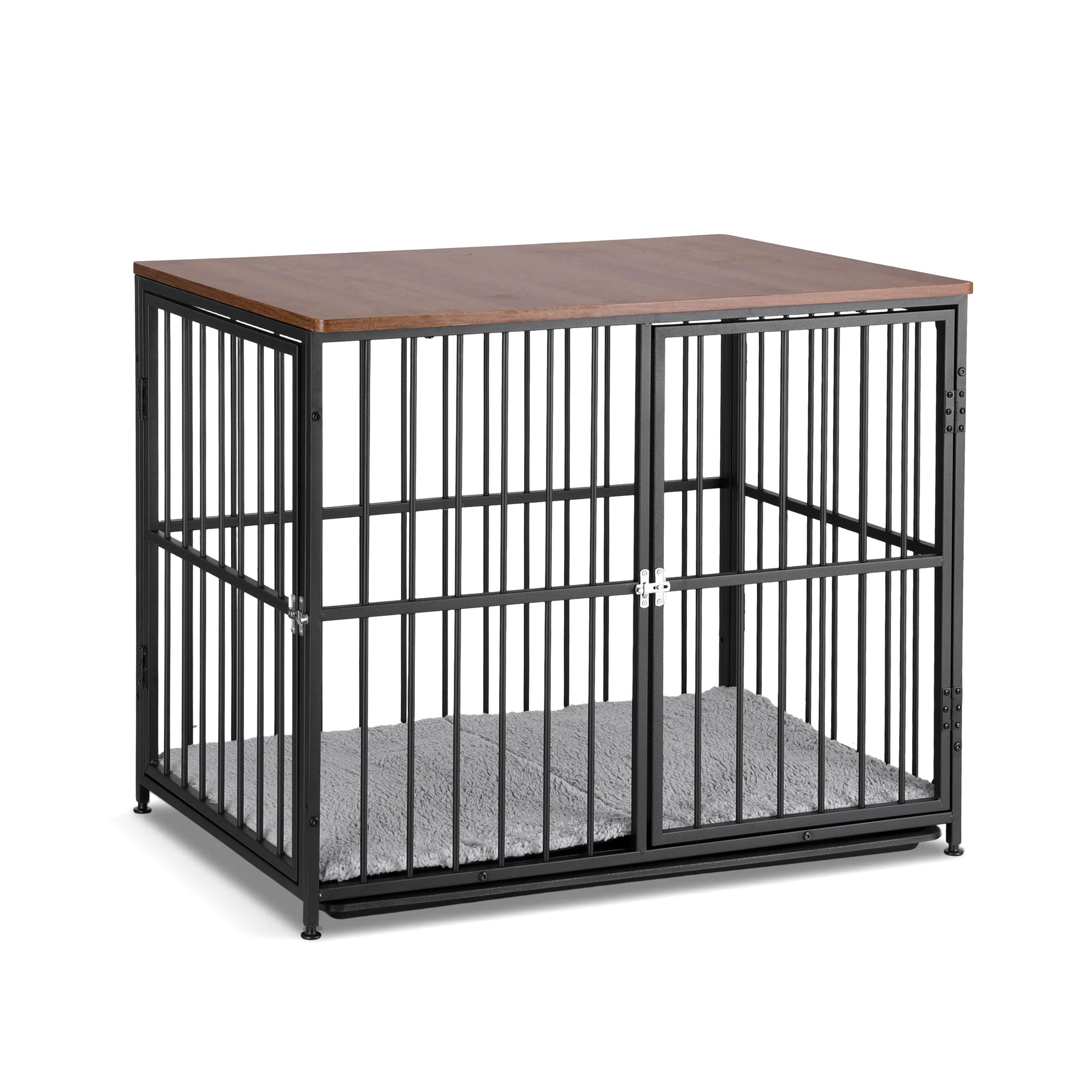 i.Pet Large Dog Crate Furniture 93cm Dog Cage Puppy Pet Wooden Black PET-DOGCAGE-WD-91-BK