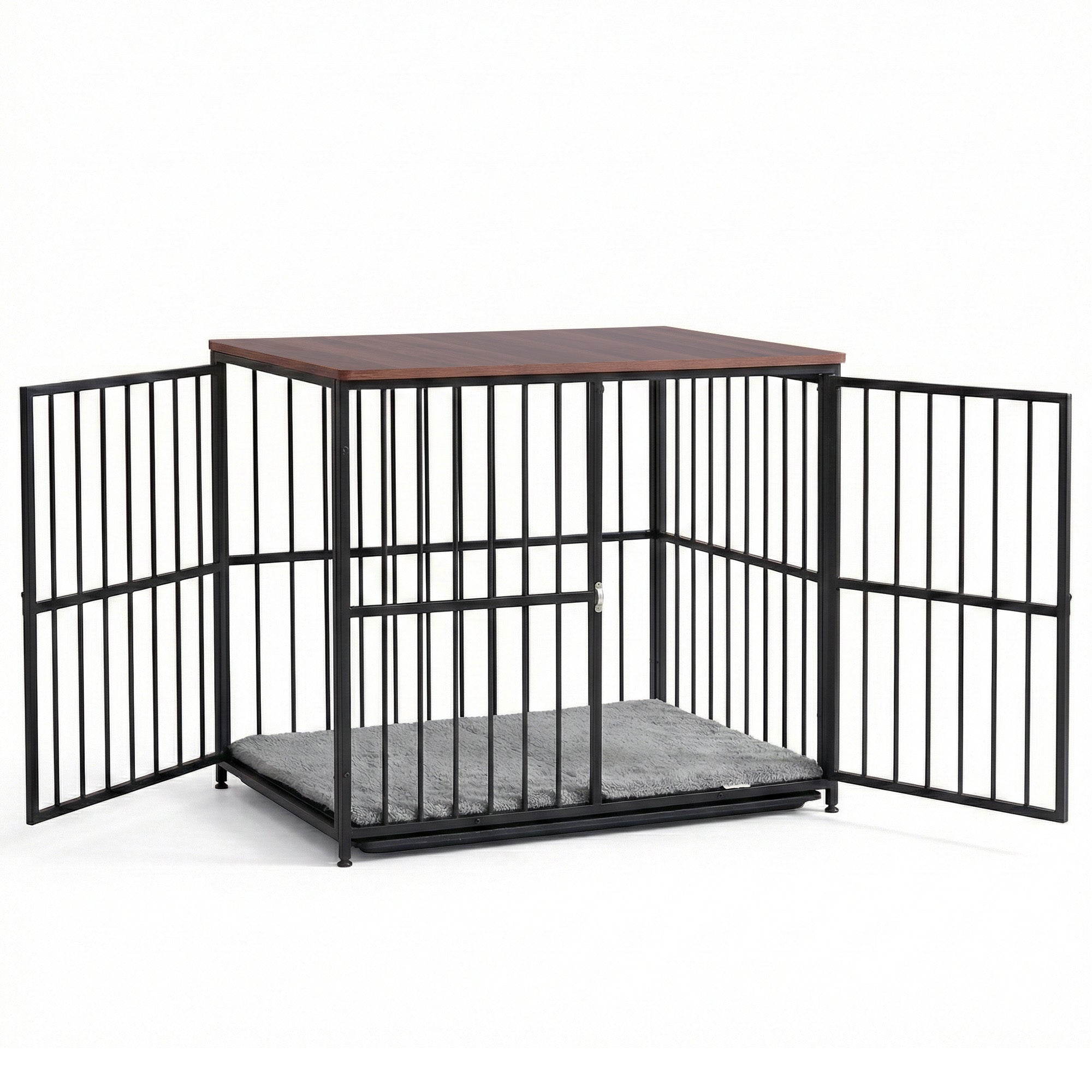 i.Pet Large Dog Crate Furniture 93cm Dog Cage Puppy Pet Wooden Black PET-DOGCAGE-WD-91-BK