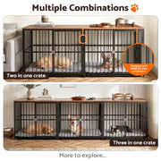 i.Pet Large Dog Crate Furniture 93cm Dog Cage Puppy Pet Wooden Black PET-DOGCAGE-WD-91-BK