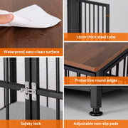 i.Pet Large Dog Crate Furniture 93cm Dog Cage Puppy Pet Wooden Black PET-DOGCAGE-WD-91-BK