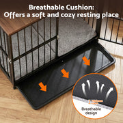 i.Pet Large Dog Crate Furniture 93cm Dog Cage Puppy Pet Wooden Black PET-DOGCAGE-WD-91-BK