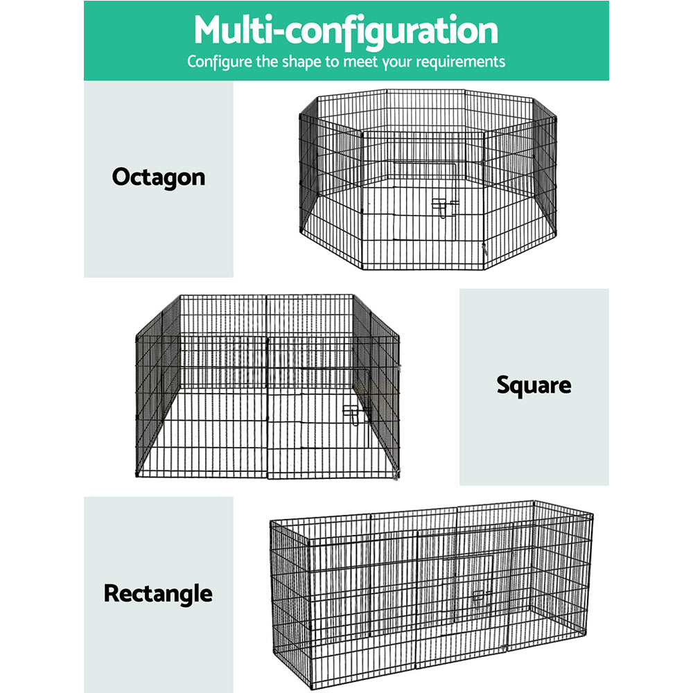 i.Pet 30" 8 Panel Dog Playpen Pet Fence Exercise Cage Enclosure Play Pen PET-DOGPLAYPEN-30