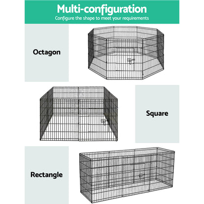 i.Pet 30" 8 Panel Dog Playpen Pet Fence Exercise Cage Enclosure Play Pen PET-DOGPLAYPEN-30