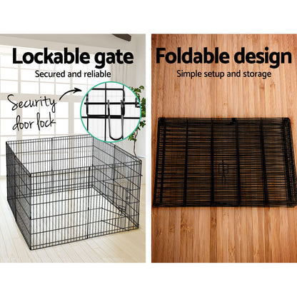 i.Pet 30" 8 Panel Dog Playpen Pet Fence Exercise Cage Enclosure Play Pen PET-DOGPLAYPEN-30