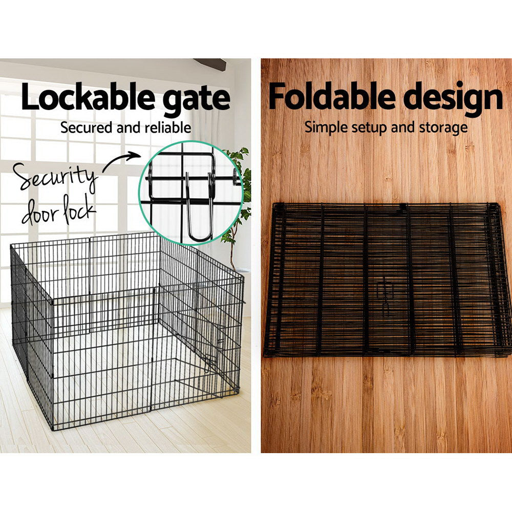 i.Pet 2x30" 8 Panel Dog Playpen Pet Fence Exercise Cage Enclosure Play Pen PET-DOGPLAYPEN-30X2