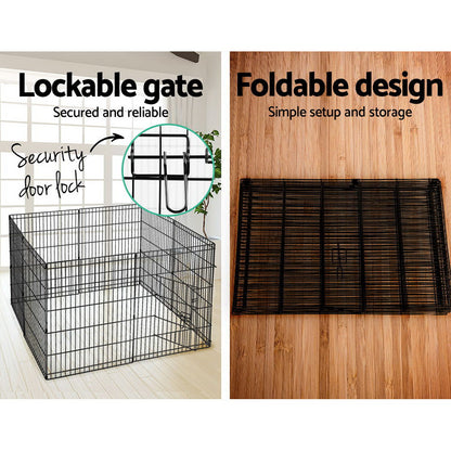 i.Pet 2x30" 8 Panel Dog Playpen Pet Fence Exercise Cage Enclosure Play Pen PET-DOGPLAYPEN-30X2