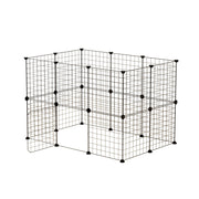 i.Pet Pet Dog Playpen Enclosure Cage 20 Panel Puppy Fence Play Pen Foldable Metal PET-DOGPLAYPEN-35-BK