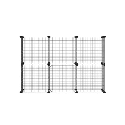 i.Pet Pet Dog Playpen Enclosure Cage 20 Panel Puppy Fence Play Pen Foldable Metal PET-DOGPLAYPEN-35-BK