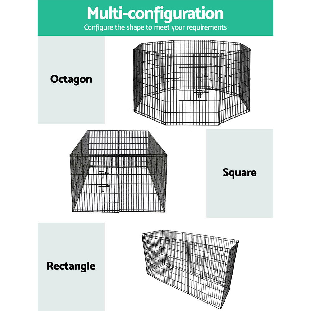 i.Pet 2x36" 8 Panel Dog Playpen Pet Fence Exercise Cage Enclosure Play Pen PET-DOGPLAYPEN-36X2