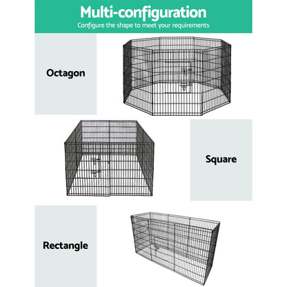 i.Pet 2x36" 8 Panel Dog Playpen Pet Fence Exercise Cage Enclosure Play Pen PET-DOGPLAYPEN-36X2
