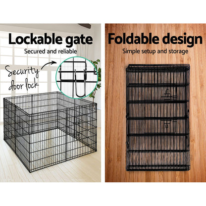 i.Pet 2x36" 8 Panel Dog Playpen Pet Fence Exercise Cage Enclosure Play Pen PET-DOGPLAYPEN-36X2