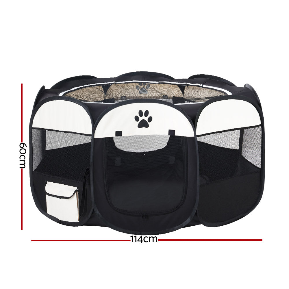i.Pet Dog Playpen Tent Pet Crate Fence XL Enclosure PET-DOGPLAYPEN-CL-XL-BK