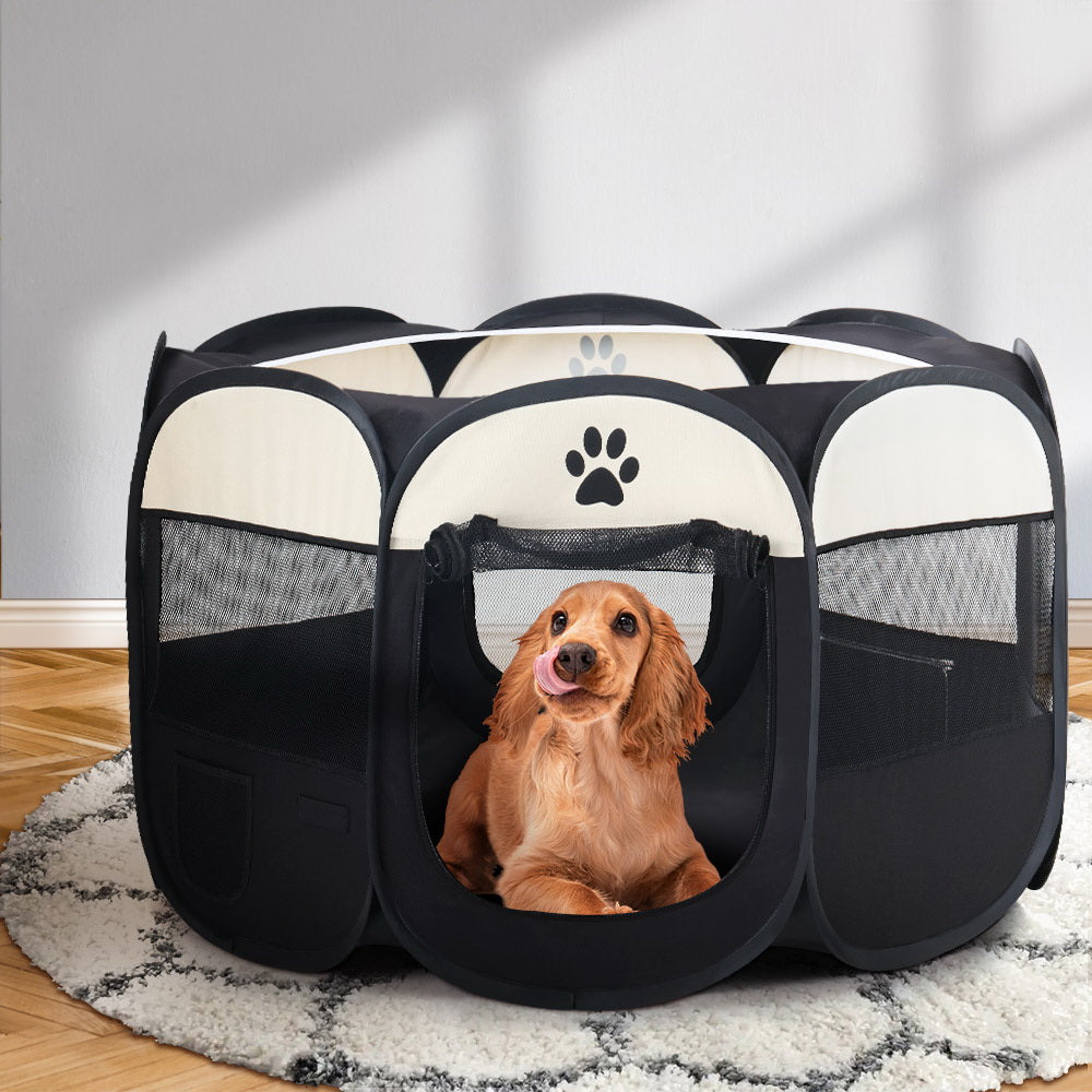 i.Pet Dog Playpen Tent Pet Crate Fence XL Enclosure PET-DOGPLAYPEN-CL-XL-BK