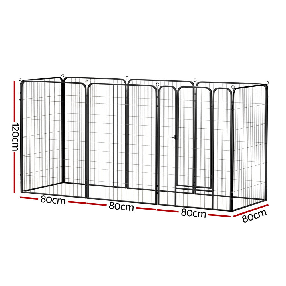 i.Pet Pet Dog Playpen 48" Enclosure 8 Panel Cage Kennel Puppy Fence Play Pen PET-DOGPLAYPEN-H120