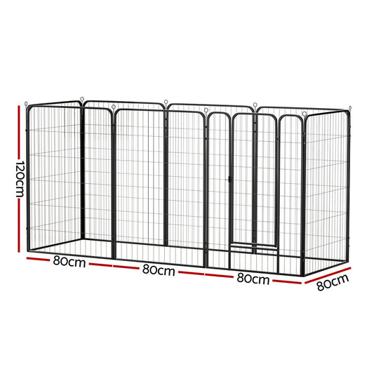 i.Pet Pet Dog Playpen 48" Enclosure 8 Panel Cage Kennel Puppy Fence Play Pen PET-DOGPLAYPEN-H120
