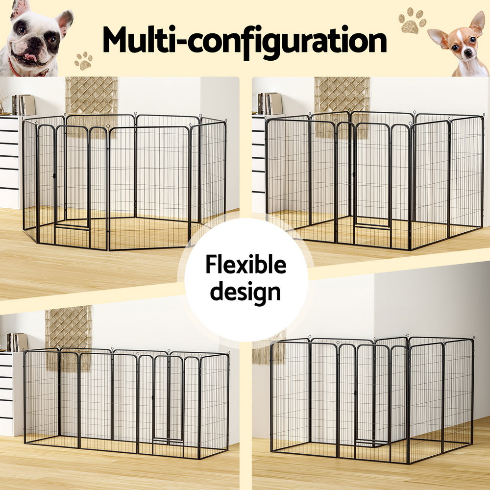 i.Pet Pet Dog Playpen 48" Enclosure 8 Panel Cage Kennel Puppy Fence Play Pen PET-DOGPLAYPEN-H120