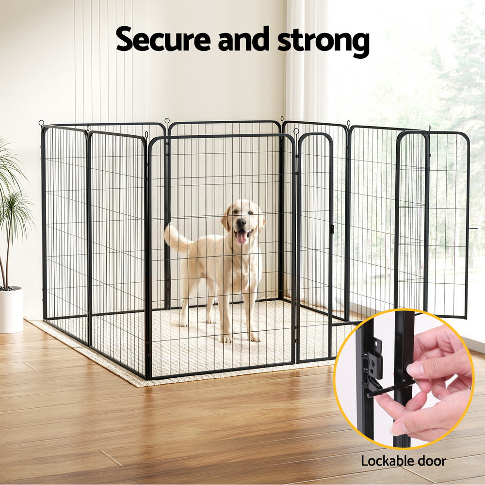 i.Pet Pet Dog Playpen 48" Enclosure 8 Panel Cage Kennel Puppy Fence Play Pen PET-DOGPLAYPEN-H120