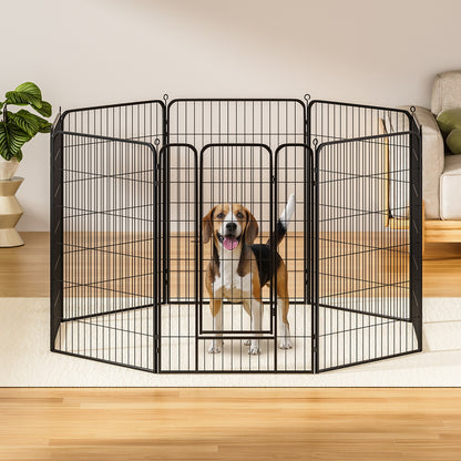 i.Pet Pet Dog Playpen 48" Enclosure 8 Panel Cage Kennel Puppy Fence Play Pen PET-DOGPLAYPEN-H120