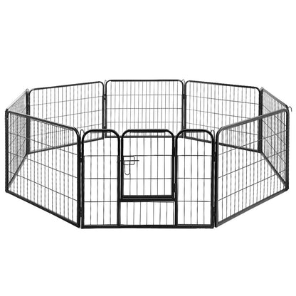i.Pet 24" 8 Panel Dog Playpen Pet Exercise Cage Enclosure Fence Play Pen PET-DOGPLAYPEN-H60