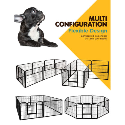 i.Pet 24" 8 Panel Dog Playpen Pet Exercise Cage Enclosure Fence Play Pen PET-DOGPLAYPEN-H60