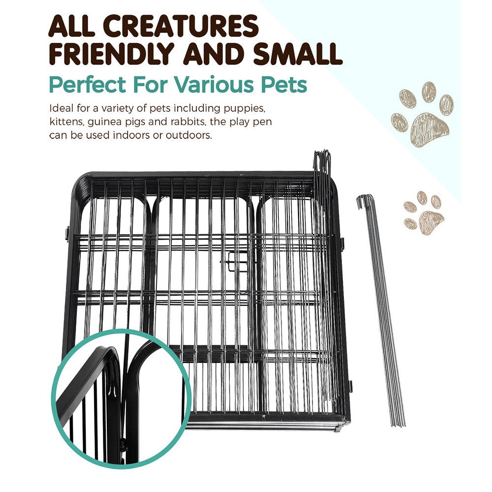i.Pet 32" 8 Panel Dog Playpen Pet Exercise Cage Enclosure Fence Play Pen PET-DOGPLAYPEN-H80