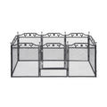 i.Pet Pet Dog Playpen Heavy-Duty Enclosure Multi-Configuration Indoor Outdoor Black PET-DOGPLAYPEN-H80-2IN1