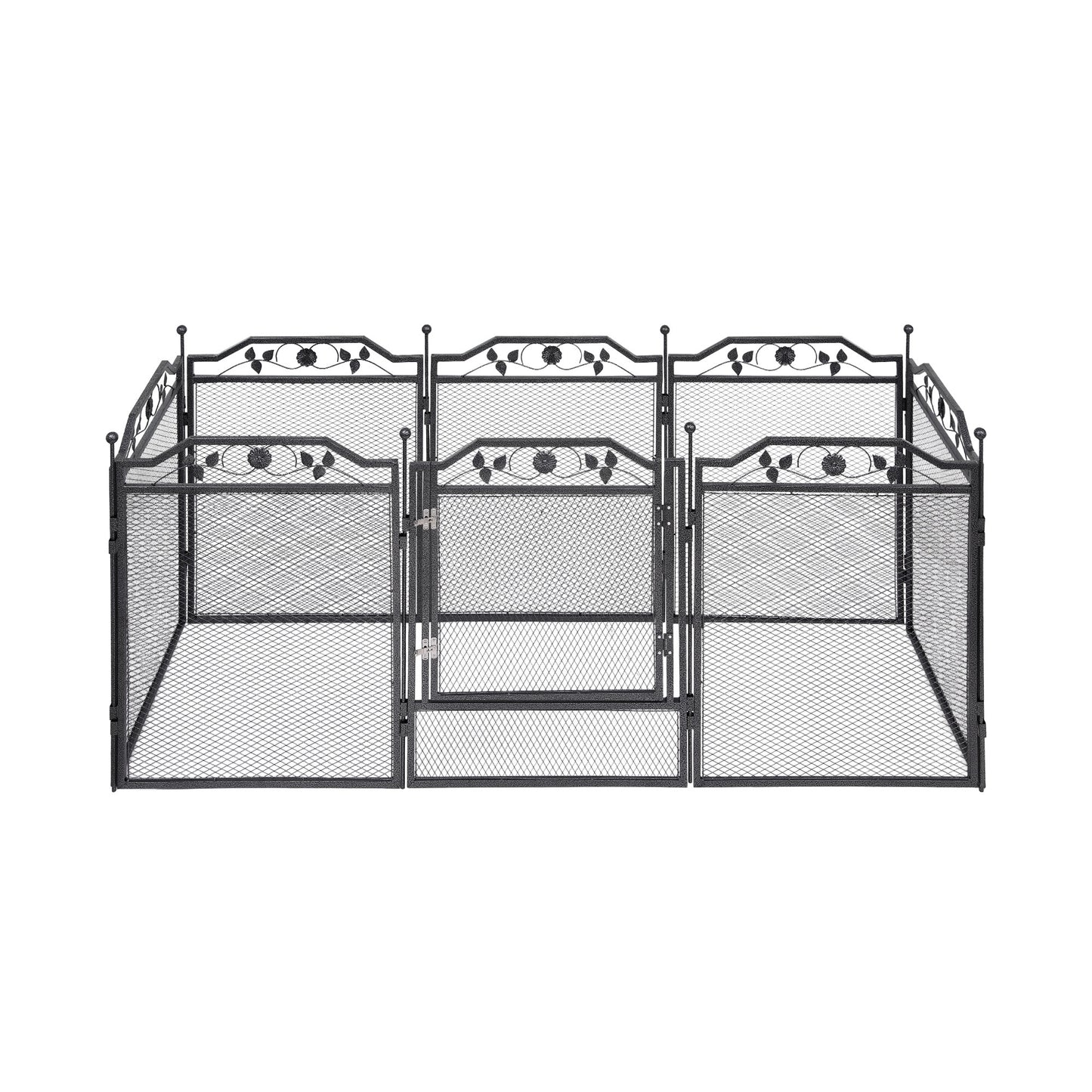 i.Pet Pet Dog Playpen Heavy-Duty Enclosure Multi-Configuration Indoor Outdoor Black PET-DOGPLAYPEN-H80-2IN1