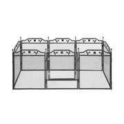i.Pet Pet Dog Playpen Heavy-Duty Enclosure Multi-Configuration Indoor Outdoor Black PET-DOGPLAYPEN-H80-2IN1