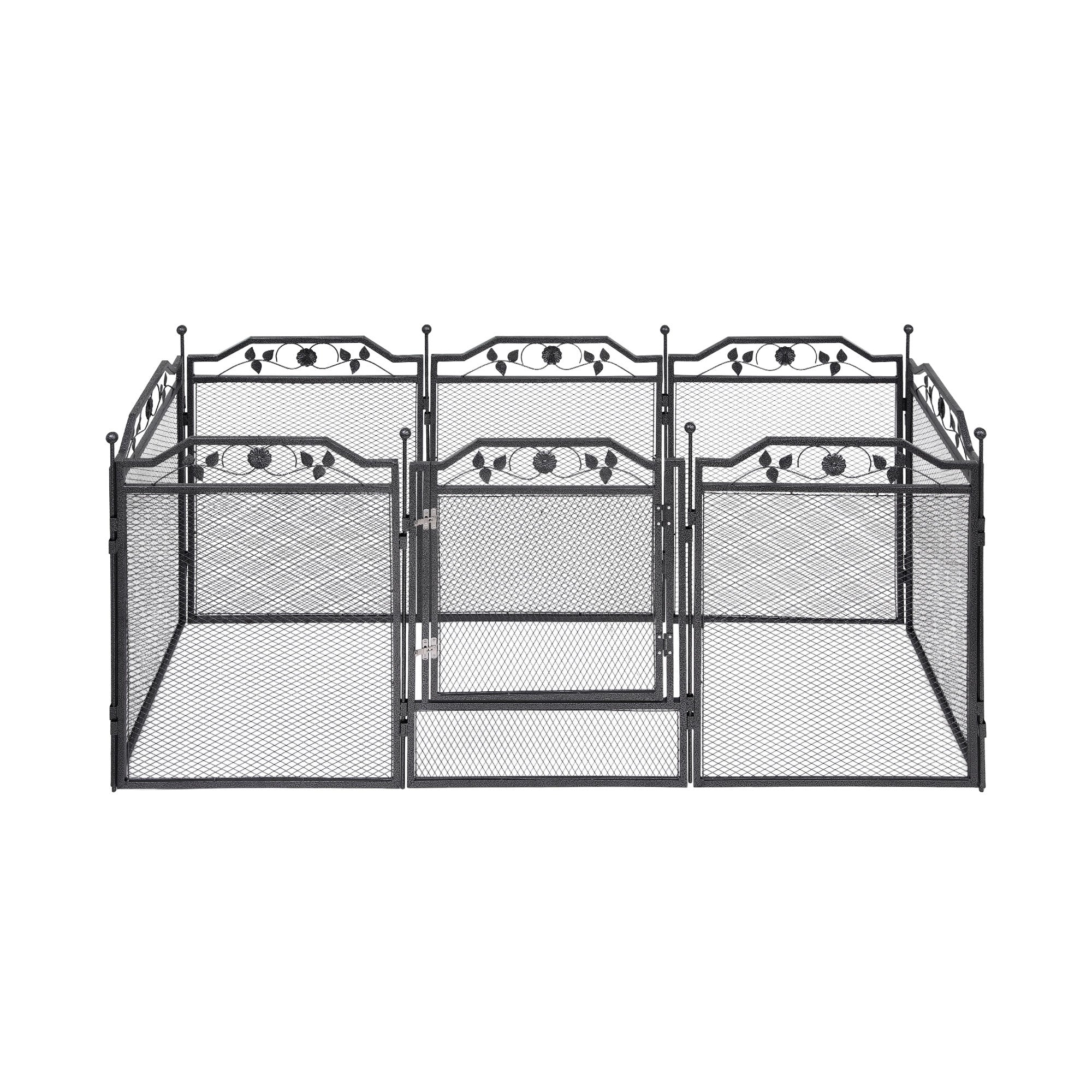 i.Pet Pet Dog Playpen Heavy-Duty Enclosure Multi-Configuration Indoor Outdoor Black PET-DOGPLAYPEN-H80-2IN1
