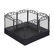 i.Pet Pet Dog Playpen Heavy-Duty Enclosure Multi-Configuration Indoor Outdoor Black PET-DOGPLAYPEN-H80-2IN1