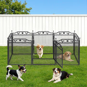 i.Pet Pet Dog Playpen Heavy-Duty Enclosure Multi-Configuration Indoor Outdoor Black PET-DOGPLAYPEN-H80-2IN1