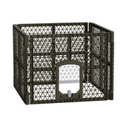 i.Pet Dog Playpen Enclosure 4 Panel Pet Fence Plastic Play Pen PET-DOGPLAYPEN-PL-4-BR